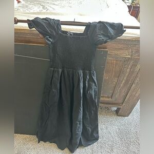 Madewell smocked linen midi dress